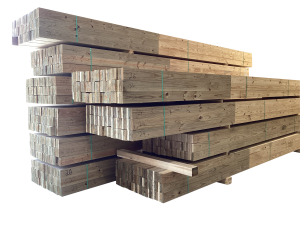 Stack of columns ready to be shipped